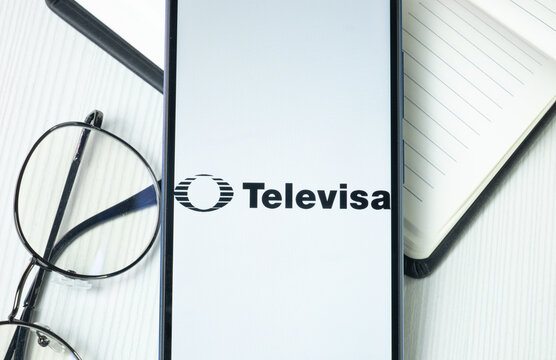 New York, USA - 30 June 2024: Televisa Logo on Phone Screen, Company Icon