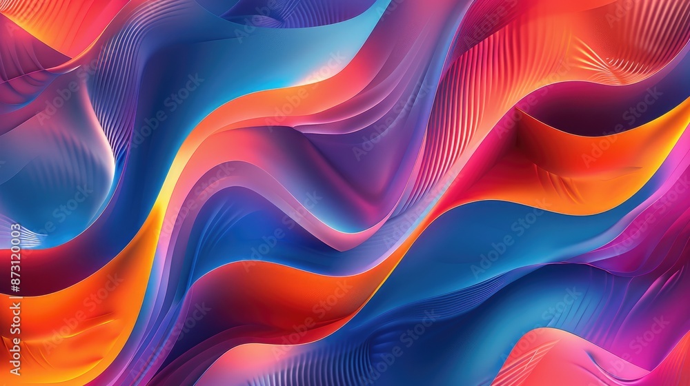 Poster a dynamic abstract background with wave-like textures in vibrant hues.