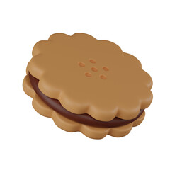 3d render  BISCUIT  illustration