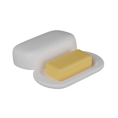 3d render  butter  illustration