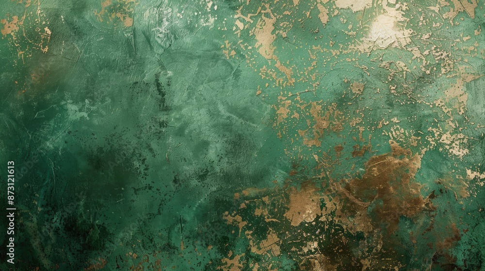 Poster abstract green background with space for text pearl brown texture for design and walls