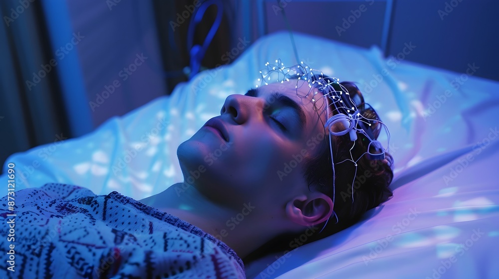 Poster eeg brainwave patterns monitoring rem sleep neurological data analysis