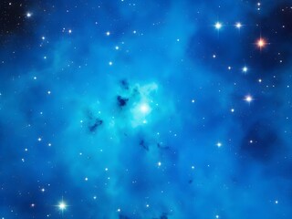 Blue Nebula A Bright Starry Background Design