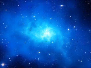 Blue Nebula A Bright Starry Background Design