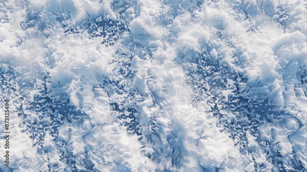 Poster snow texture viewed from above in winter setting