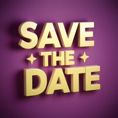 3D Save the date poster
