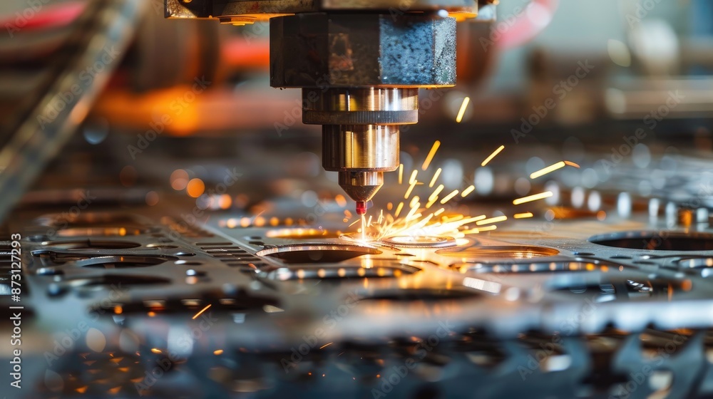 Poster cutting metal sheets with precision using cnc laser technology
