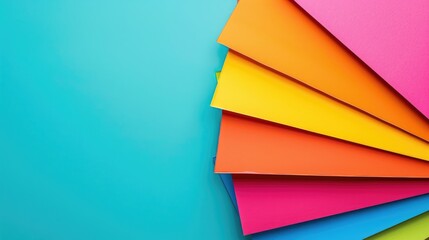 Colored paper sheets with copy space Creative concept