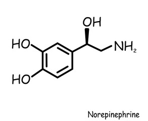 Chemical, organic structure : norepinephrine 