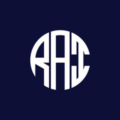 Fototapeta premium rai circle logo design