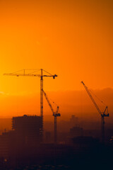 Construction sunset