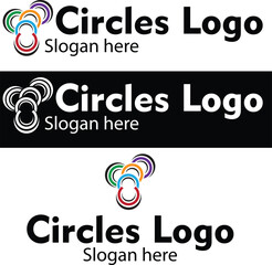 Circles logo design created for professional or personal use. 