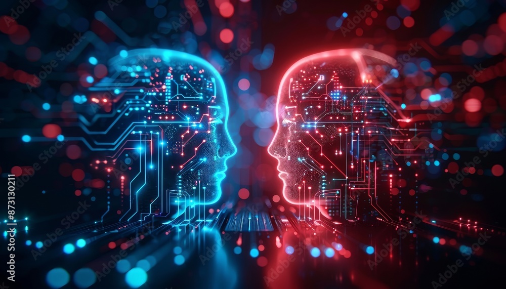 Aufkleber digital twins technology for business process simulation, advanced modeling, concept