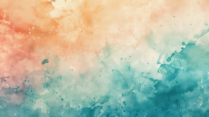 Obraz premium A tranquil abstract background with watercolor splashes in calming shades
