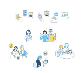 スマホやタブレット端末でのセルフオーダーシステム	
