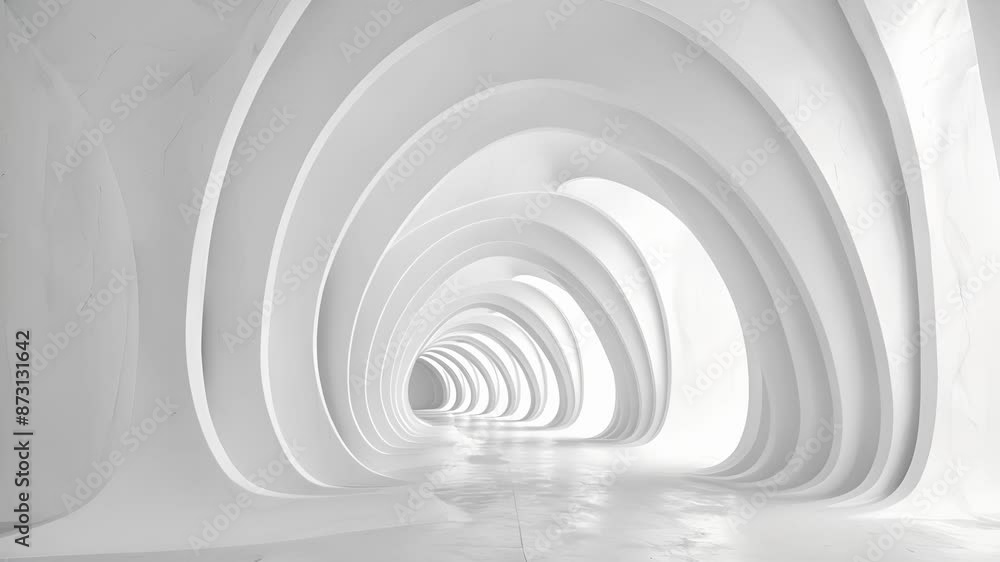 Aufkleber twisted lines create a labyrinth of abstract arches.
