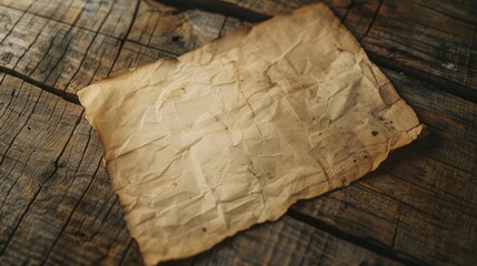 Old squared paper on wooden table
