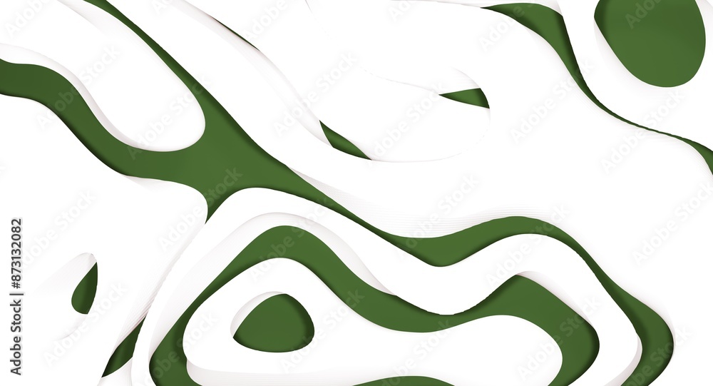 Poster green 3d abstract background with shadow in voronoi textures, suitable for abstract background. cont
