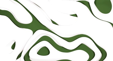 green 3d abstract background with shadow in voronoi textures, suitable for abstract background. contour effect