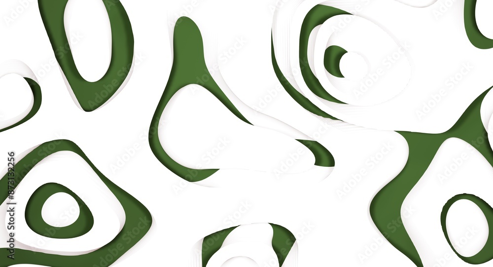 Poster green 3d abstract background with shadow in voronoi textures, suitable for abstract background. cont