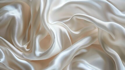 Obraz premium Close up of white silk fabric