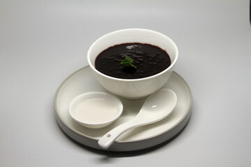 ketan hitam Bubur ketan hitam or black sticky rice porridge is one of type traditional food in IndonesiaTakjil Ramadhan Food Dessert food indonesia puasa
