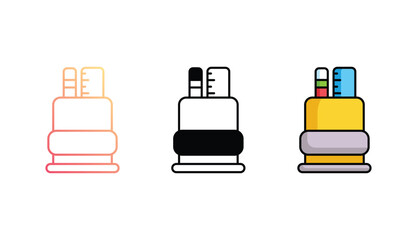 Pencil Stand icon design with white background stock illustration