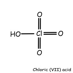 Chemical, organic structure : chloric acid 