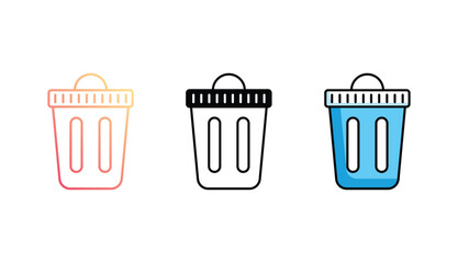Trash icon design with white background stock illustration