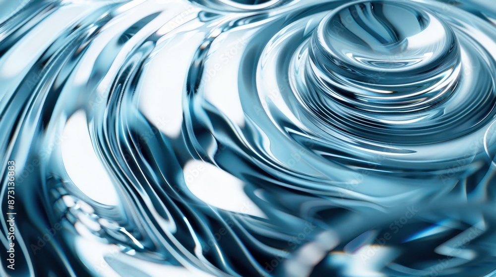 Aufkleber a 4k seamless animation of rotating glass circles, with intricate reflections and refractions creati