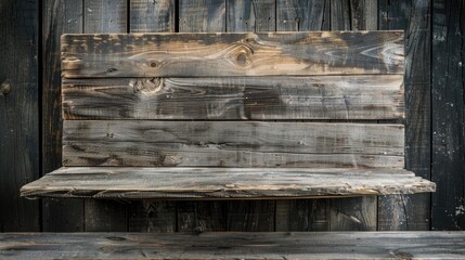 Weathered wood texture background with wooden board empty space