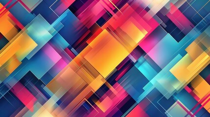 A 4k seamless animation of colorful geometric backgrounds. The abstract design features vibrant hues and dynamic shapes, creating an engaging and visually striking composition.