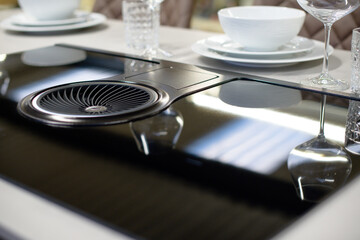 table setting in a kitchen
