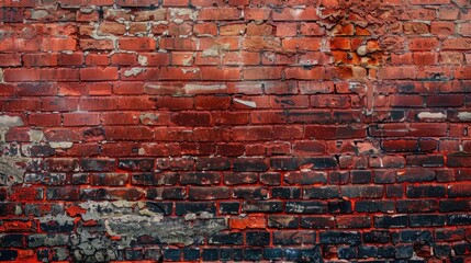 Fototapeta premium Corner background of red brick wall