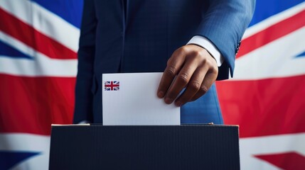 Abstract Voter's Hand and Ballot