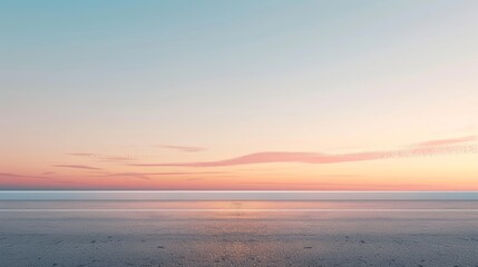 minimal sunset sky with no cloud, minimalistic, white street in the bottom, 