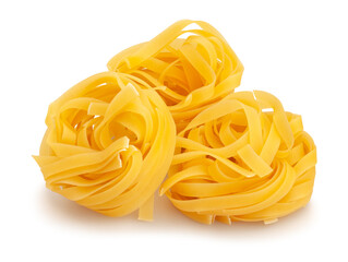 pasta tagliatelle path isolated on white