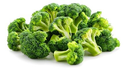 Healthy and Nutritious Broccoli Florets Arranged in a Fresh Natural Organic Display