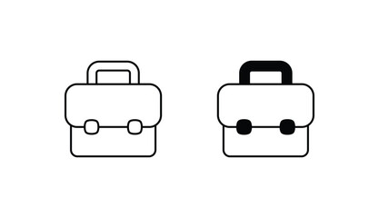 Briefcase icon design with white background stock illustration