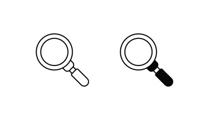 Magnifier icon design with white background stock illustration