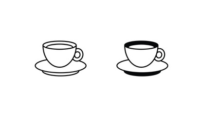 Tea Cup icon design with white background stock illustration