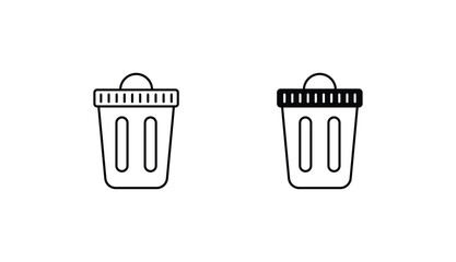 Trash icon design with white background stock illustration