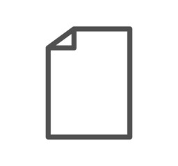 Document and paper icon outline and linear vector.	

