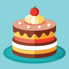 Birthday cake vector illustration 