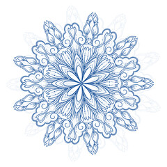 Elegant creative mandala design on white background
