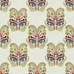 Ikat flower paisley embroidery, abstract floral motifs, embroidery floral motifs. designs for texture, fabric, clothing, wrapping, decoration, etc.	