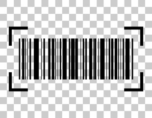 Barcode vector icon. Bar code for web flat design. Isolated illustration
