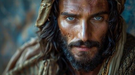 Jesus Christ Wearing Historical Robe Portrait