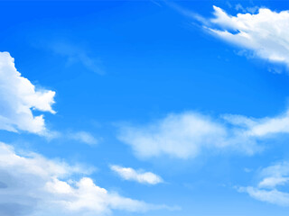 Beautiful Early Summer Frame Backgrounds with Airplane Clouds Flying in Blue Sky with Clouds Web graphics.
