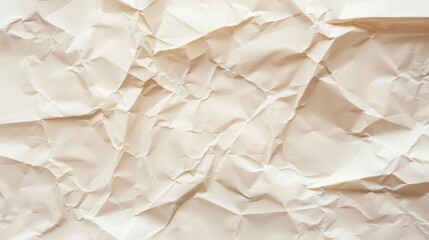 Fototapeta premium White paper texture with creases and crumples, vintage style, sepia tone, high-resolution, realistic details, plain surface for text, focus cover all object, deep dept of field